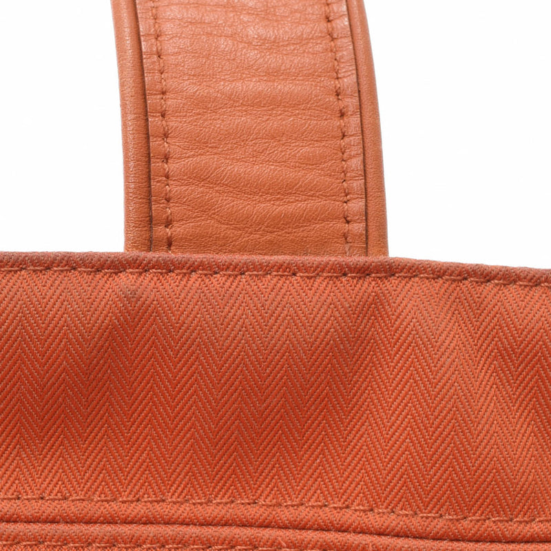 HERMES エルメス アカプルコ PM  オレンジ レディース ナイロン ハンドバッグ Bランク 中古 銀蔵