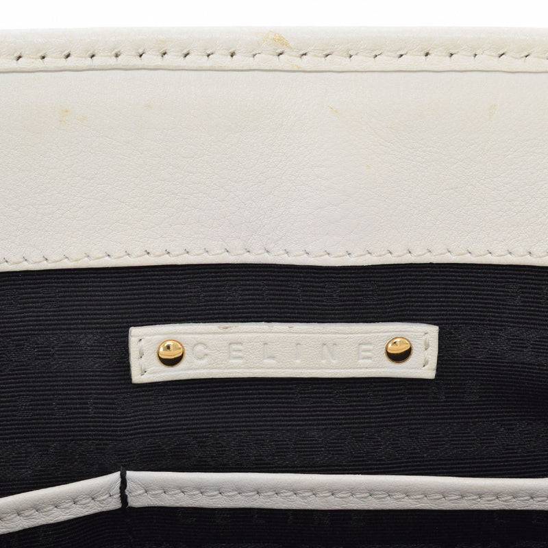 Celine Celine Buggy Bag White/Tea Gold Bracket Ladies Leather Harako GP Handbag AB Rank Used Ginzo