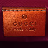 GUCCI Gucci Children's Metallic Orange/Purple Ladies Leather Handbag New Used Ginzo