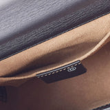 Gucci Gucci连锁肩部出口黑色女士小牛GP支架肩带置于级别的Ginzo