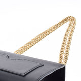 Gucci Gucci连锁肩部出口黑色女士小牛GP支架肩带置于级别的Ginzo