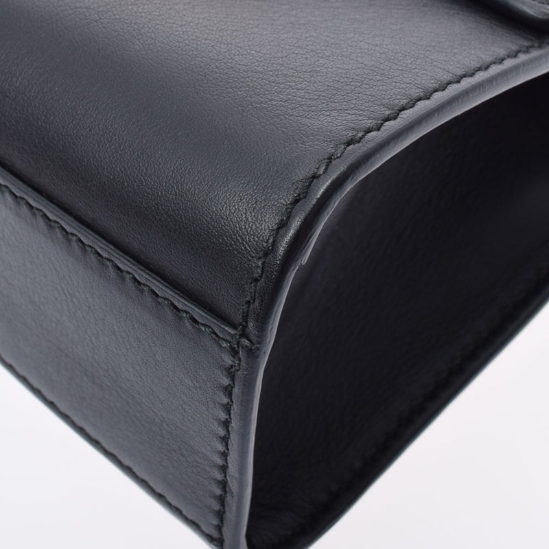 Gucci Gucci连锁肩部出口黑色女士小牛GP支架肩带置于级别的Ginzo