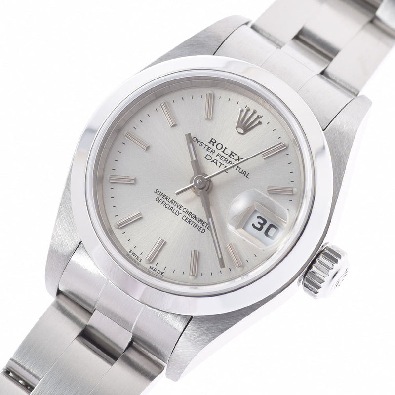 ROLEX Rolex Oyster Purpetur Date 79160 Ladies SS Watch Automatic Silver Dial A Rank Used Ginzo