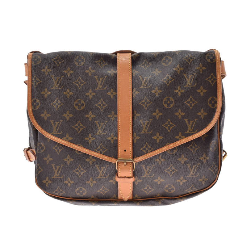 LOUIS VUITTON Louis Vuitton Monogram Somure 35 Brown M42254 Unisex Monogram Canvas Shoulder Bag B Rank used Ginzo