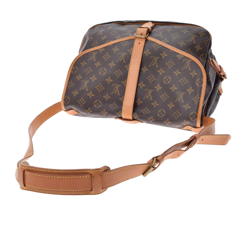 LOUIS VUITTON ルイヴィトン モノグラム ソミュール35 ブラウン M42254 ユニセックス モノグラムキャンバス ショルダーバッグ  Bランク 中古 - 販売オンラインストア