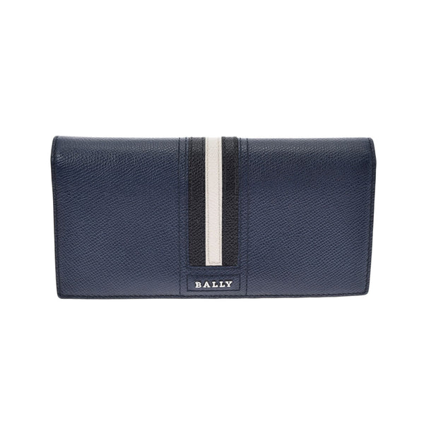 Barry long zipper wallet Navy blue unisex leather long wallet BALLY 
