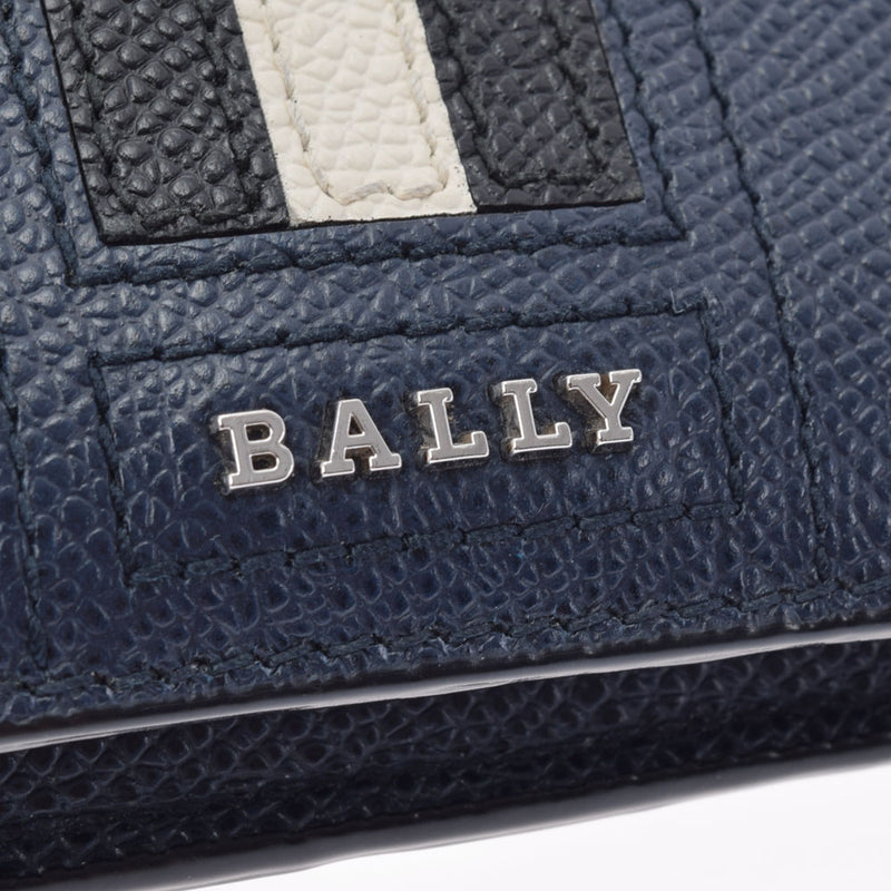 Bally Bally Long Zhongla Wallet Wallet Navy Mudise Leather Long Wallet B Rank二手Ginzo
