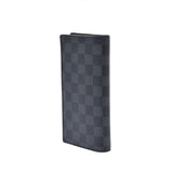 LOUIS VUITTON Louis Vuitton Damier Graphit Portofoyille Ron Black N62227 Men's Damier Graphit Canvas Wallet A Rank used Ginzo