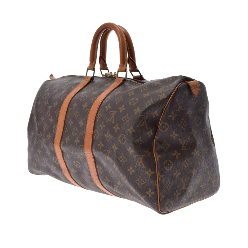 路易威顿路易·维昂（Louis Vuitton）路易威登（Louis Vuitton）会标kepol 45棕色M41428女用式字母纸帆布波士顿袋B级二手Ginzo