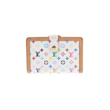 LOUIS VUITTON Louis Vuitton Multi -Color Portofoy Yubienova Bron (White) M92987 Ladies Monogram Multi -Color Bi -Fold Wallet AB Rank Used Ginzo