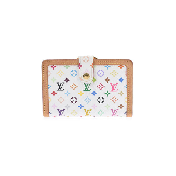 路易威顿路易·维顿多 - 彩色portofoy Yubienova Bron（白色）M92987女士会标Monogry Multi -Color Bi -fold Wallet AB Rank Rank二手Ginzo