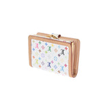 路易威顿路易·维顿多 - 彩色portofoy Yubienova Bron（白色）M92987女士会标Monogry Multi -Color Bi -fold Wallet AB Rank Rank二手Ginzo