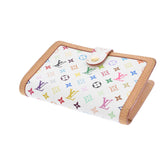 LOUIS VUITTON Louis Vuitton Multi -Color Portofoy Yubienova Bron (White) M92987 Ladies Monogram Multi -Color Bi -Fold Wallet AB Rank Used Ginzo