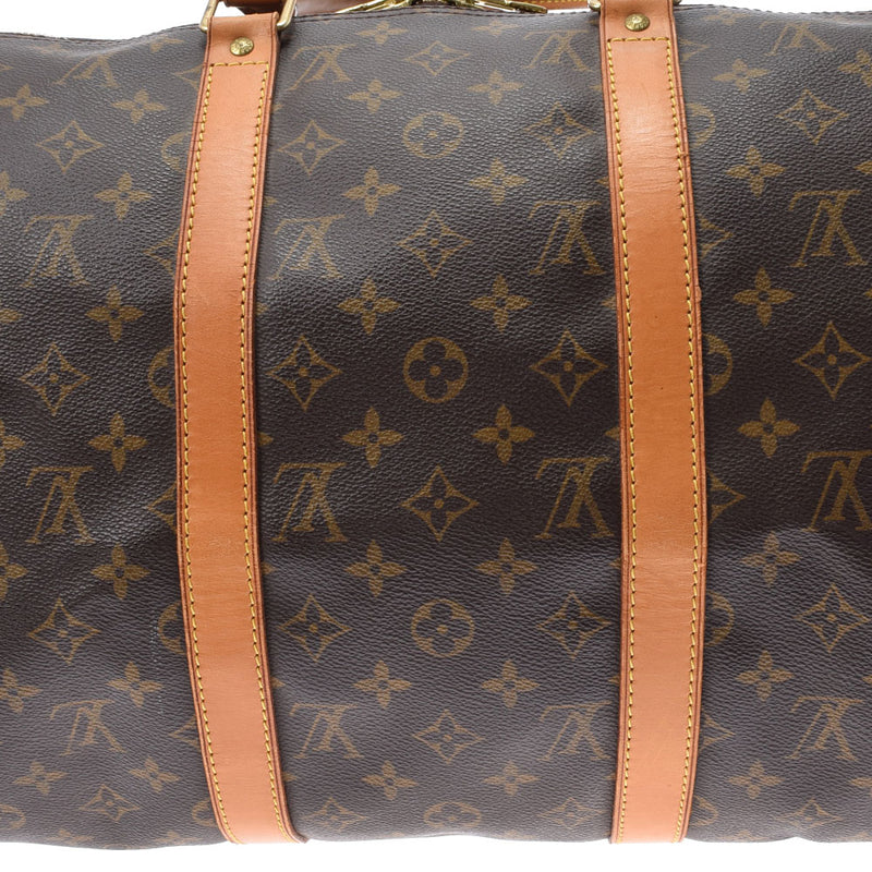 LOUIS VUITTON Louis Vuitton Monogram Keepol Band Riere 50 Brown M41416 Unisex Monograph Boston Bag B Rank used Ginzo