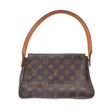 LOUIS VUITTON ルイヴィトン モノグラム ミニルーピング ブラウン M51147 レディース モノグラムキャンバス ワンショルダーバッグ Bランク 中古 銀蔵