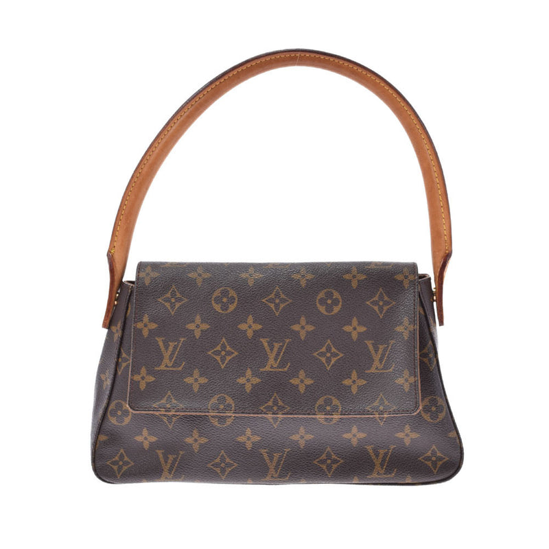 路易威顿路易·维顿（Louis Vuitton）路易威登（Louis Vuitton）会标迷你loping棕色M51147女士会标帆布一肩袋B等级二手ginzo