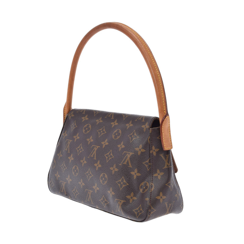 LOUIS VUITTON ルイヴィトン モノグラム ミニルーピング ブラウン M51147 レディース モノグラムキャンバス ワンショルダーバッグ Bランク 中古 銀蔵