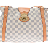 LOUIS VUITTON Louis Vuitton Damier Azur Streeter PM White N42220 Ladies Dami Air Zuzur Canvas Shoulder Bag B Rank Used Ginzo