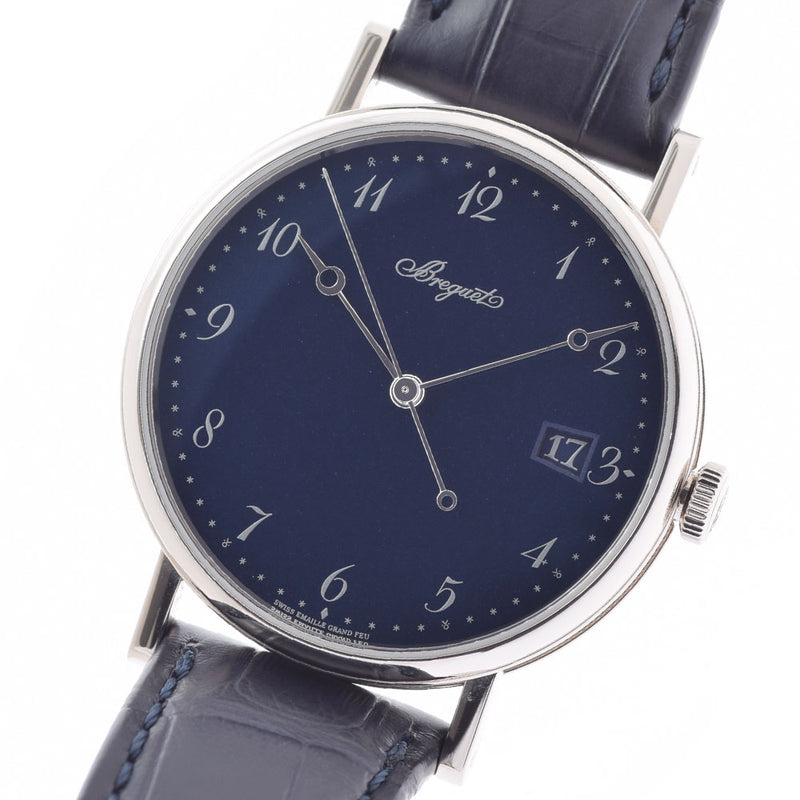 Breguet Breguet Classic 5177 5177BB/Y2/9V6男士WG/Leather Watch Automatic Blue Dial A Rank二手Ginzo