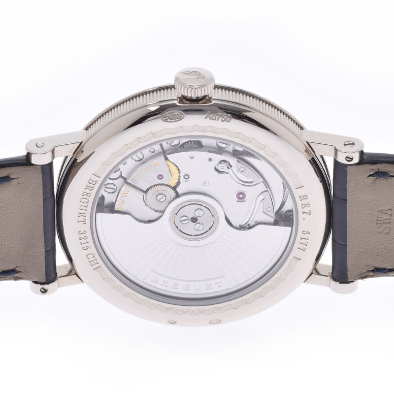 BREGUET ブレゲ クラシック 5177 5177BB/Y2/9V6 メンズ WG/革 腕時計 自動巻き 青文字盤 Aランク 中古 銀蔵