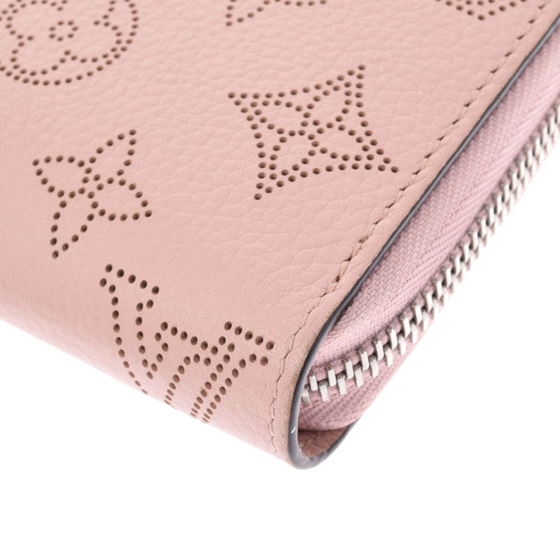 LOUIS VUITTON Louis Vuitton Mahina Zippy Wallet Magnolia (Pink) M61868 Ladies Leather Long Wallet AB Rank Used Ginzo