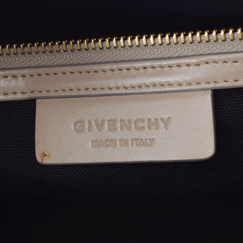 GIVENCHY ジバンシー アンティゴナ スモール 2WAY ベージュ GP金具 レディース レザー ハンドバッグ ABランク 中古 銀蔵