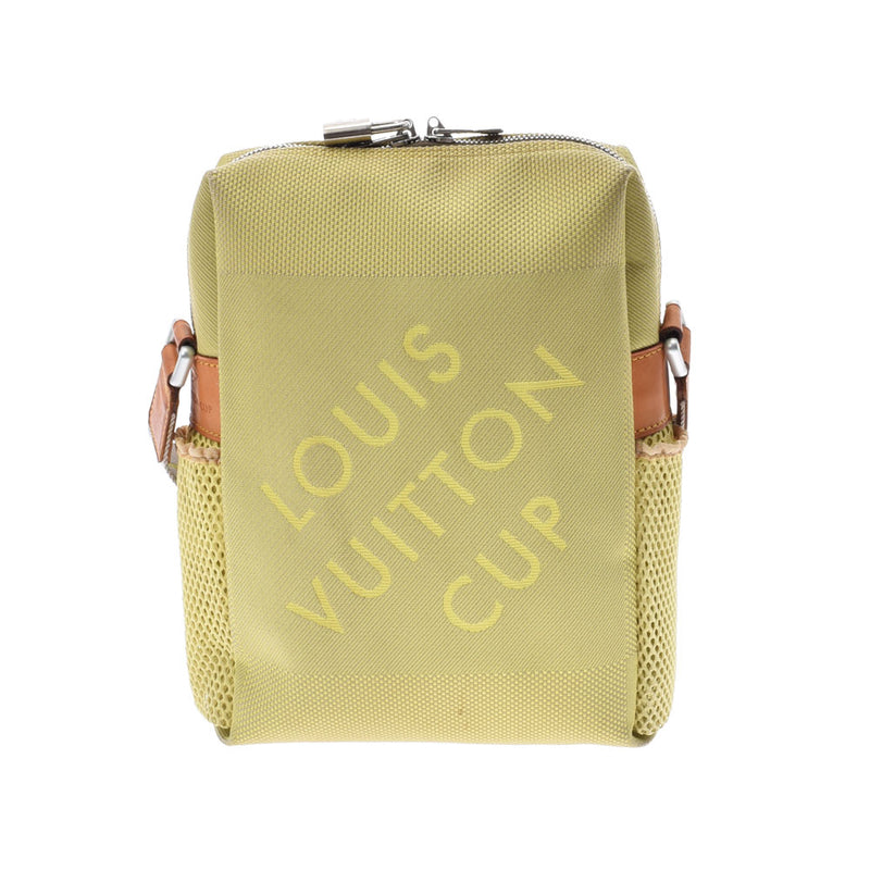 LOUIS VUITTON Louis Vuitton Damier Jean Weather Lime Green M80636 Men's Damie Jean Canvas Shoulder Bag B Rank Used Ginzo