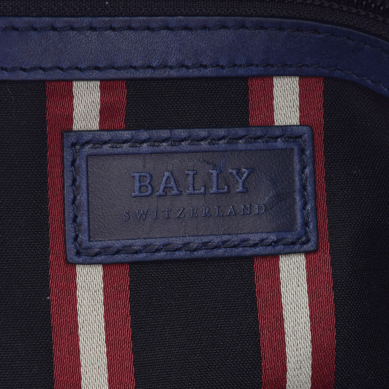 BALLY Barry 2way Blue Men's Leather Boston Bag B Rank used Ginzo