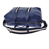 BALLY Barry 2way Blue Men's Leather Boston Bag B Rank used Ginzo