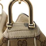 GUCCI Gucci Bamboo 2WAY Semi Shoulder Bag Beige/White 282315 Ladies Bamboo GG Canvas Leather 2WAY Bag B Rank used Ginzo