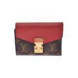 LOUIS VUITTON ルイヴィトン モノグラム ポルトフォイユ パラス コンパクト スリーズ(赤) M67478 レディース モノグラムキャンバス レザー 三つ折り財布 Bランク 中古 銀蔵