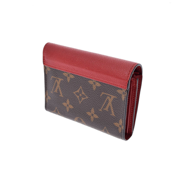 LOUIS VUITTON Louis Vuitton Monogram Portofoille Portas Compact Three (Red) M67478 Ladies Monogram Canvas Leather Triple Fold Wallet B Used Ginzo