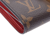 LOUIS VUITTON Louis Vuitton Monogram Portofoille Portas Compact Three (Red) M67478 Ladies Monogram Canvas Leather Triple Fold Wallet B Used Ginzo