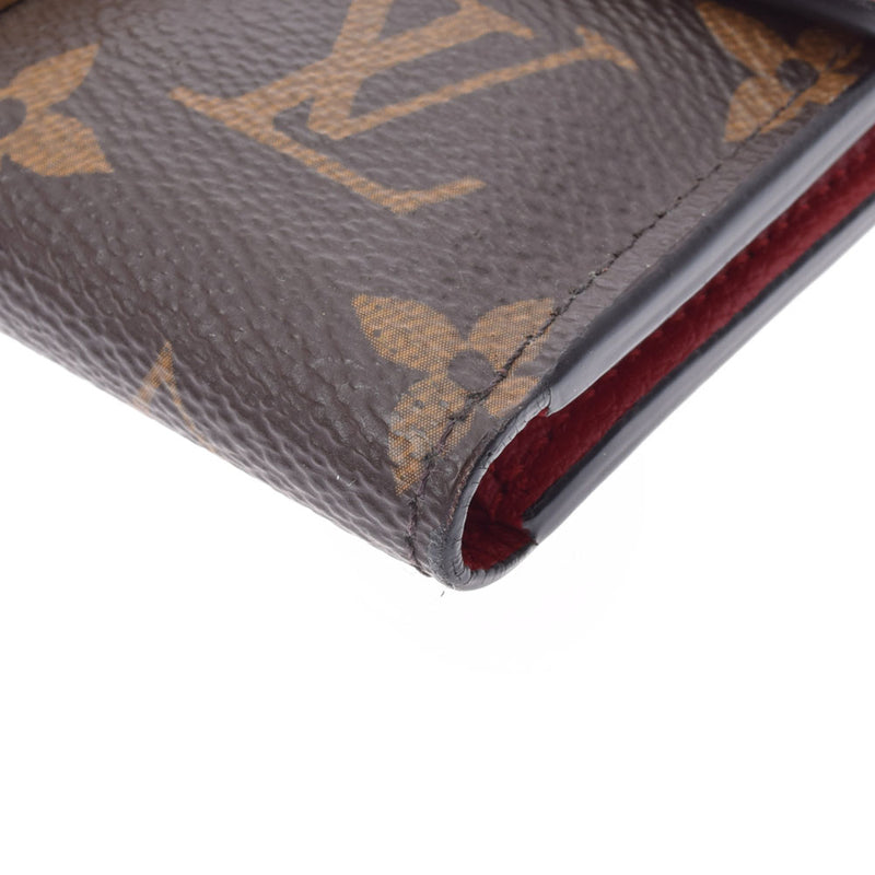 LOUIS VUITTON Louis Vuitton Monogram Portofoille Portas Compact Three (Red) M67478 Ladies Monogram Canvas Leather Triple Fold Wallet B Used Ginzo