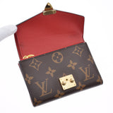 LOUIS VUITTON ルイヴィトン モノグラム ポルトフォイユ パラス コンパクト スリーズ(赤) M67478 レディース モノグラムキャンバス レザー 三つ折り財布 Bランク 中古 銀蔵