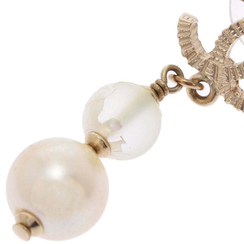 CHANEL Chanel Coco Mark 16 Years Ladies Fake Pearl Earrings AB Rank Used Ginzo