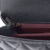 CHANEL Chanel Matrasse Plate Top Handle Flap Bag 2way Black Gold Bracket Ladies Caviar Skin Shoulder Bag New Used Ginzo