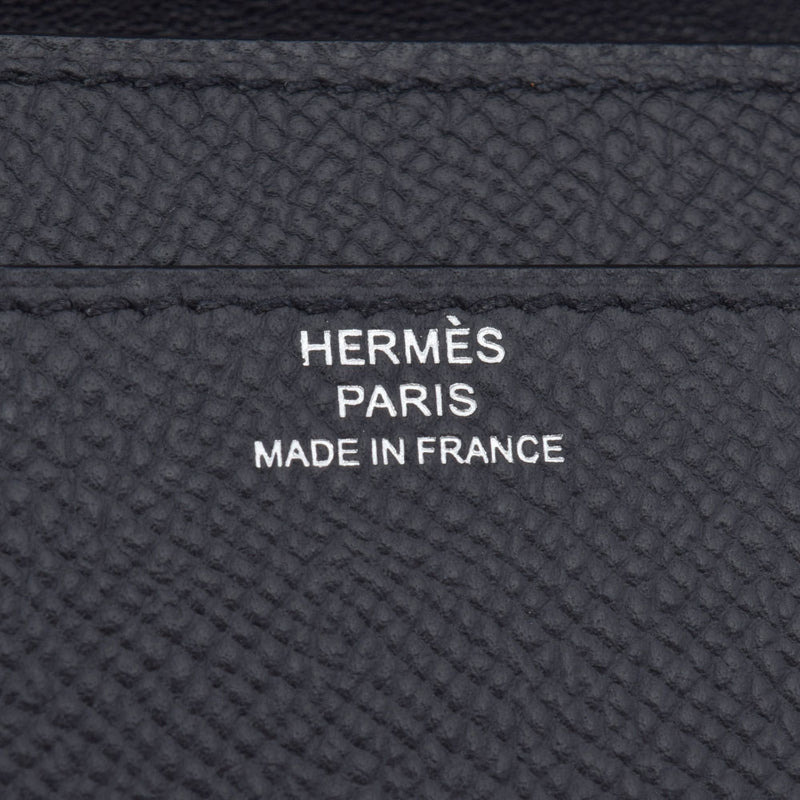 HERMES Hermes Constance Long Wallet Tougo Black Silver Bracket Z engraved (around 2021) Ladies Vo Epson Long Wallet New Federation Ginzo