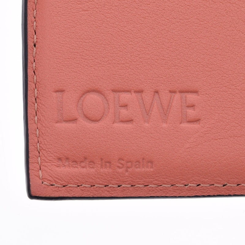 LOEWE ロエベ ヴァーティカルウォレットミディアム グレー/ピンク レディース カーフ 三つ折り財布 ABランク 中古 銀蔵