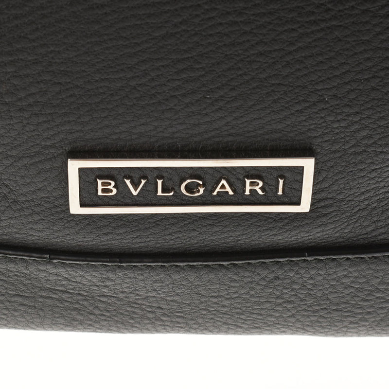 BVLGARI ブルガリ レザー型押し 黒 レディース レザー ショルダーバッグ Bランク 中古 銀蔵