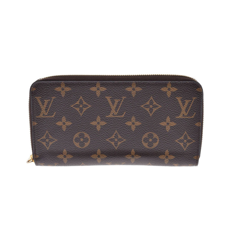 LOUIS VUITTON ルイヴィトン モノグラム ジッピーウォレット  ブラウン M42616 ユニセックス モノグラムキャンバス 長財布 ABランク 中古 銀蔵