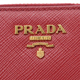 PRADA プラダ 赤 GP金具 1MM268 レディース サフィアーノ コインケース 新同 中古 銀蔵