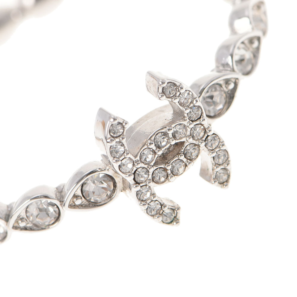 シャネルココマーク ラインストーン フープピアス 22年製 レディース