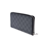 LOUIS VUITTON ルイヴィトン グラフィット ジッピーオーガナイザー 旧型 黒/グレー N63077 メンズ ダミエグラフィットキャンバス 長財布 ABランク 中古 銀蔵