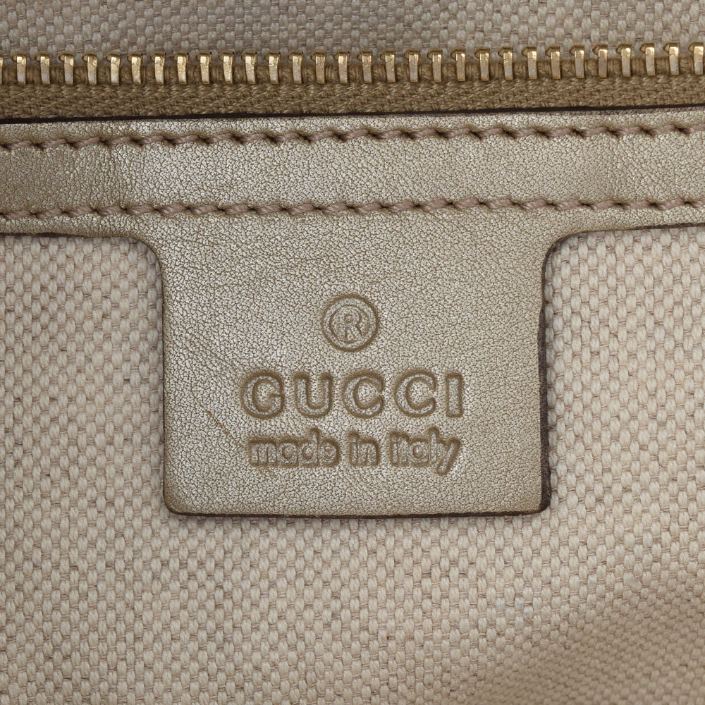正規品 GUCCI グッチ トートバッグ ベージュ ゴールド 大容量 A4