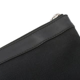 BALENCIAGA バレンシアガ ネイビークリップM 黒 373834 ユニセックス キャンバス クラッチバッグ Bランク 中古 銀蔵