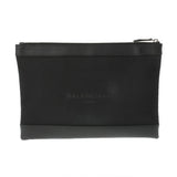 BALENCIAGA バレンシアガ ネイビークリップM 黒 373834 ユニセックス キャンバス クラッチバッグ Bランク 中古 銀蔵