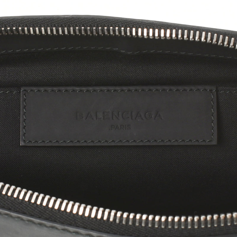 BALENCIAGA バレンシアガ ネイビークリップM 黒 373834 ユニセックス キャンバス クラッチバッグ Bランク 中古 銀蔵