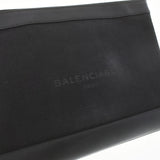 BALENCIAGA バレンシアガ ネイビークリップM 黒 373834 ユニセックス キャンバス クラッチバッグ Bランク 中古 銀蔵