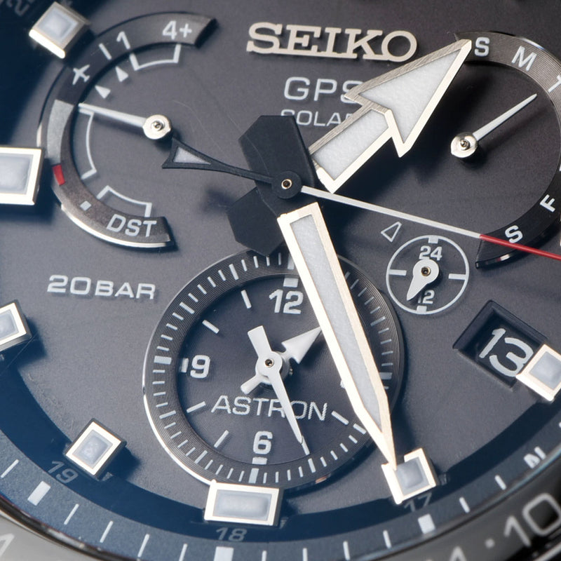 SEIKO セイコー アストロン エグゼクティブスポーツ ソーラー  SBXB167 メンズ Ti/ラバー 腕時計 ソーラー電波時計 ブラック文字盤 ABランク 中古 銀蔵